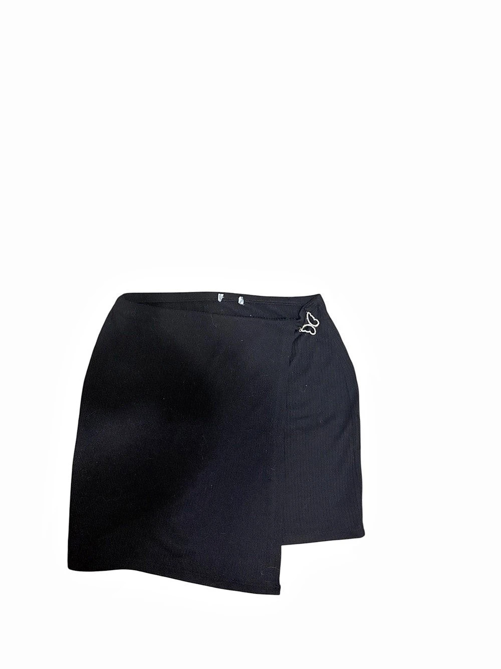 Black Asymmetrical Mini Skirt Like New